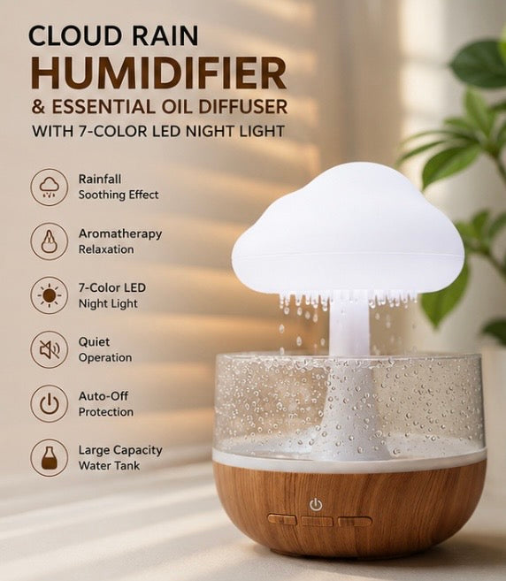Cloud Rain Humidifier – Portable Aromatherapy Air Humidifier